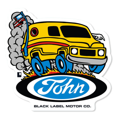 Black Label Skateboards "Man Van" Sticker - X747X