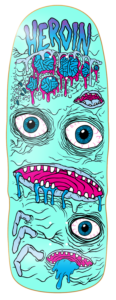 Heroin Mutator Mini 10.5" Skateboard Deck - X747X