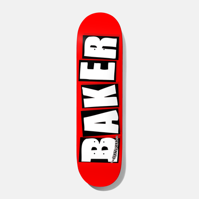 BAKER TEAM BRAND LOGO WHITE 8" SKATEBOARD DECK - X747X