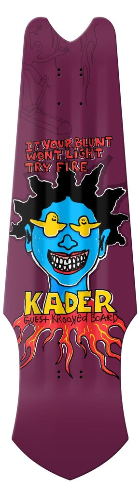 Krooked Kader Guest Tri-Plane 9.75" Shaped Skateboard Deck - X747X