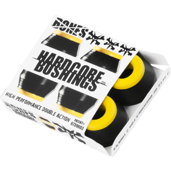 Bones Hardcore Medium Bushings 91a - Black/Yellow (Set of 4)