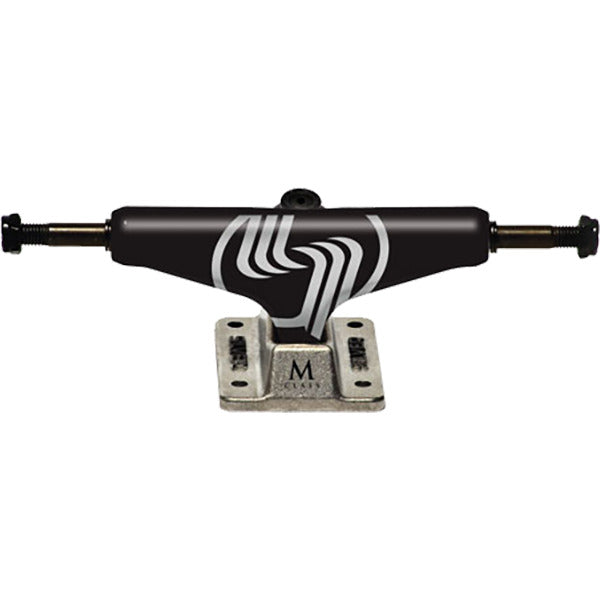 Silver M-Class Hollow Skateboard Trucks 8.5″ - Black/Silver (Set of 2)