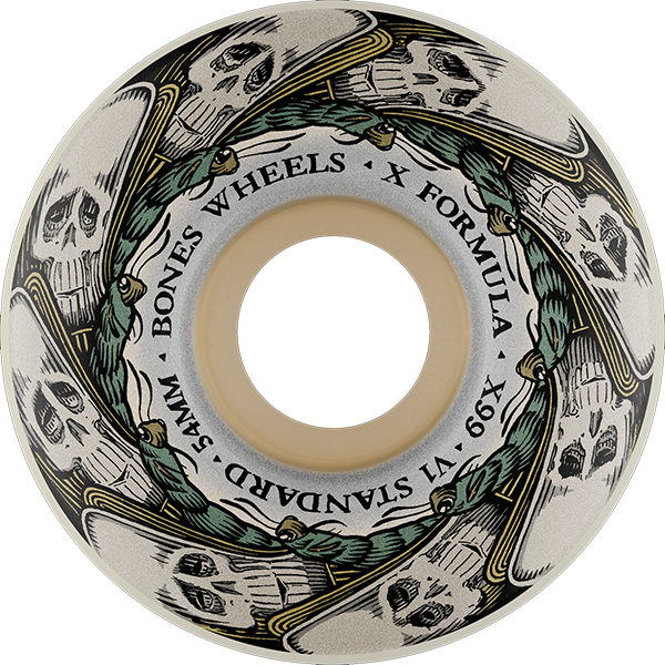 Bones X-Formula X-Ninety-Nine Head Rush V5 Sidecut 54mm 99a Wheels - Natural (Set of 4)