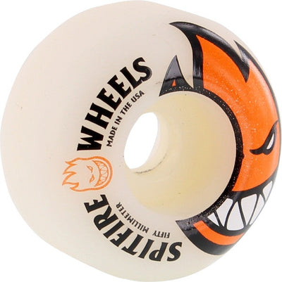 Spitfire Wheels Bighead 50mm 99a - White/Orange (Set of 4) - X747X