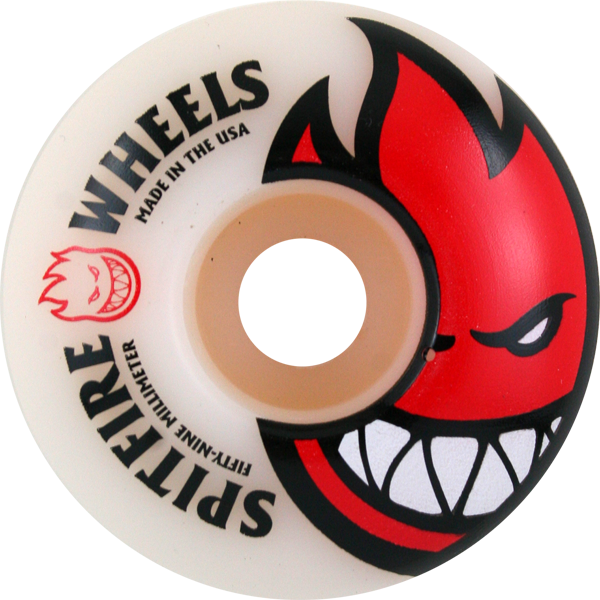 Spitfire Wheels Bighead 52mm 99a - White/Red (Set)
