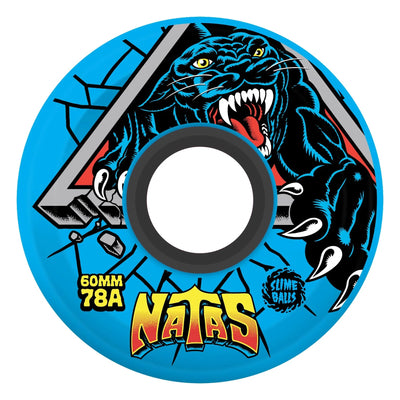 Slime Balls Natas Kaupas OG Slime Wheels 60mm 78a - Blue (Set) - X747X