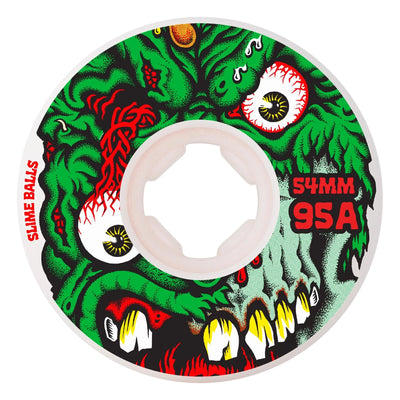 Slime Balls Roskopp Face Two Reissue Hardline Wheels 54mm 95a - White (Set of 4) - X747X