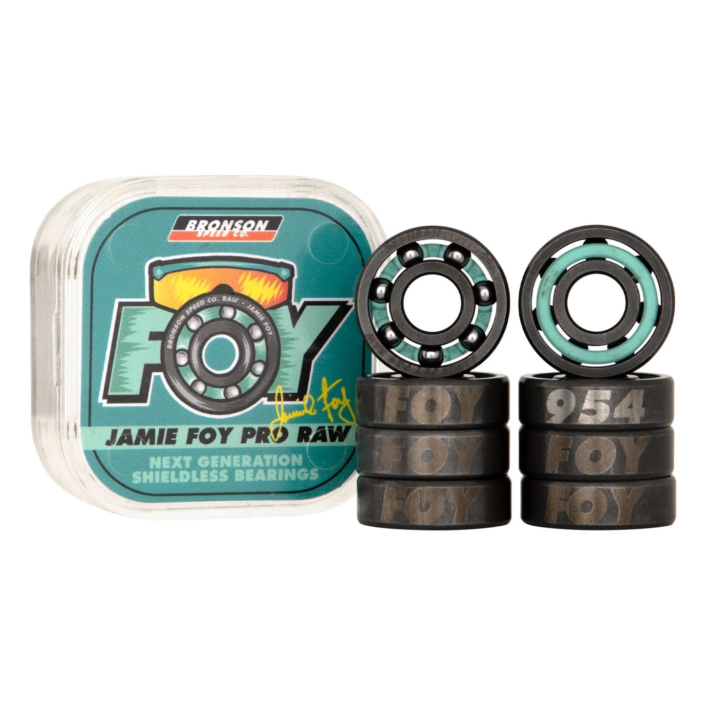 Bronson Jamie Foy Pro Skateboard Bearings - Raw (8 Pack) - X747X