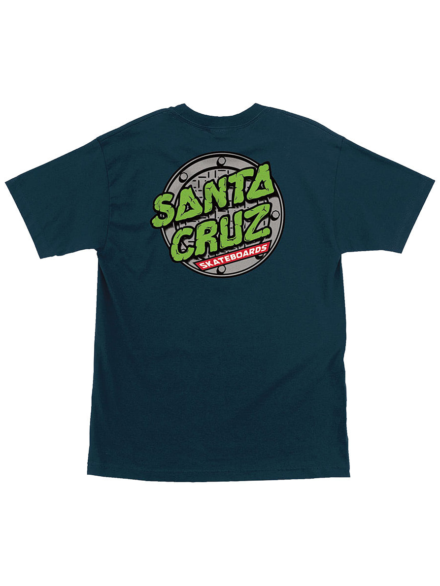 Santa Cruz TMNT Sewer Dot Short Sleeve Men's T-Shirt - Harbor Blue