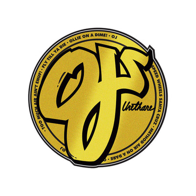 OJ Speed Wheels Classic Gold Foil 3" Sticker - X747X