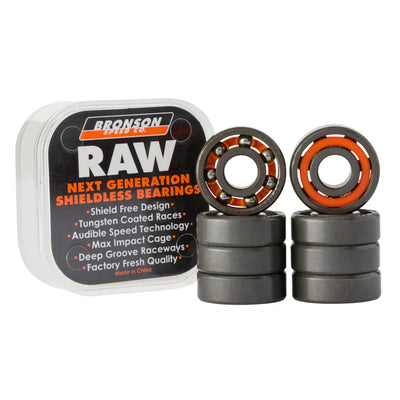 Bronson Raw Skateboard Bearings (8 Pack) - X747X