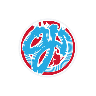 OJ Speed Wheels Brush Logo 3.5" x 3.5" Sticker - X747X