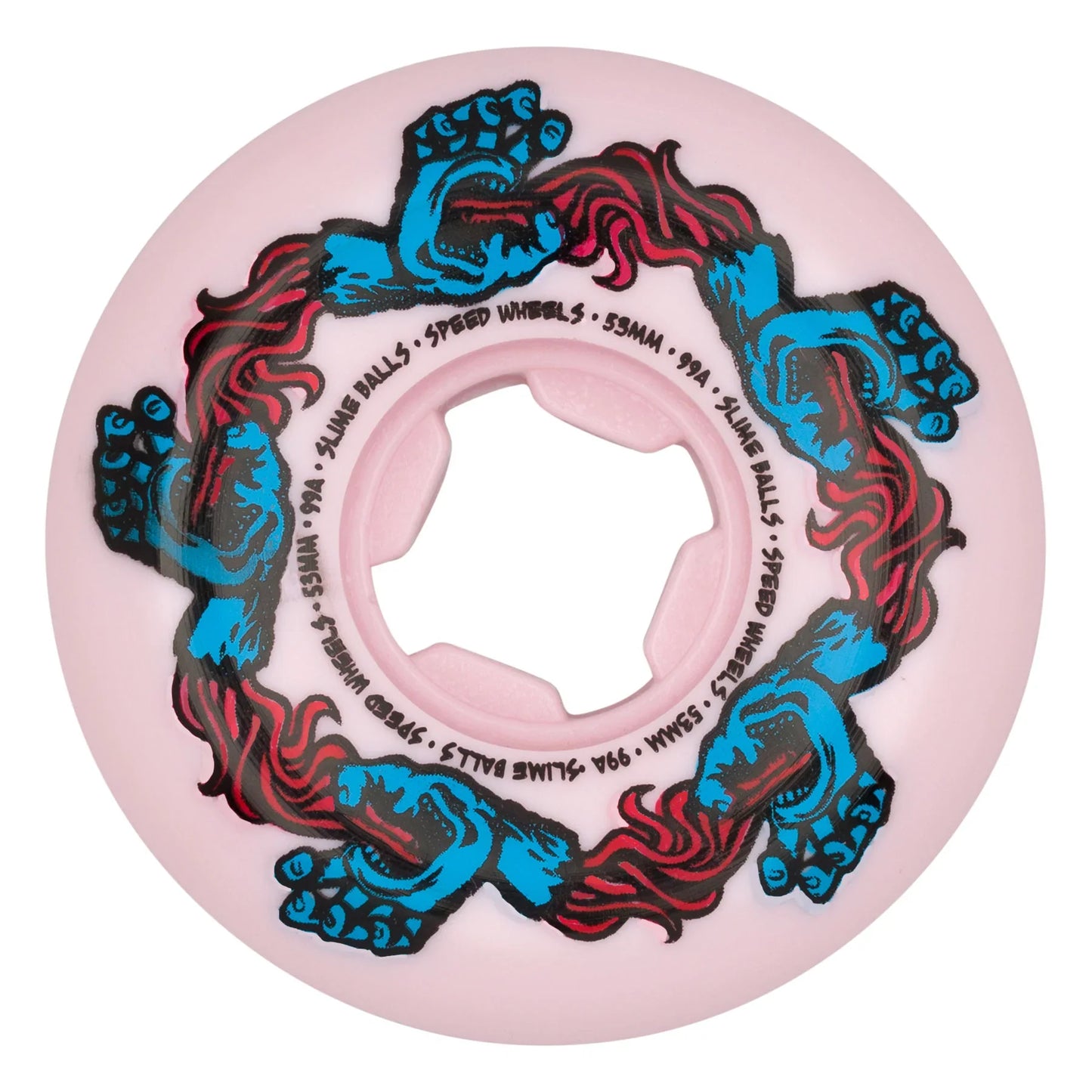 Slime Balls Infinity Hand Speed Balls Wheels 53mm 99a - Pink (Set of 4)