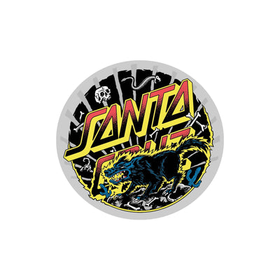 SANTA CRUZ KENDALL "WOLF DOT" 4" x 3.75" STICKER - X747X