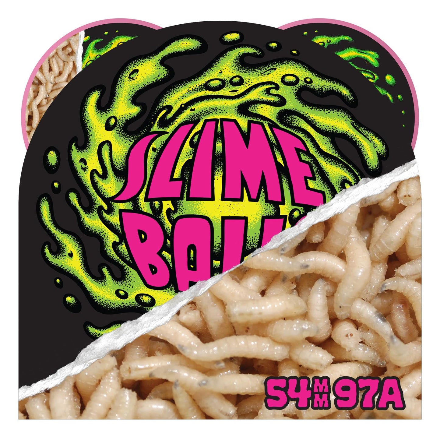 Slime Balls Tear Away Maggots Hardlines Pink 54mm 97a Skateboard Wheels
