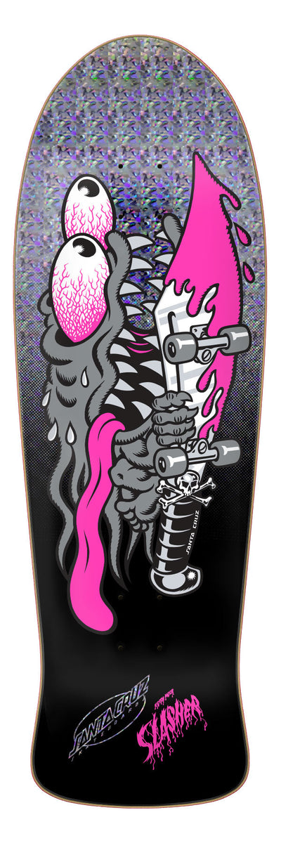 Pre-Order: SANTA CRUZ SLASHER Silver Kaleidoscope 10.1" SKATEBOARD DECK - X747X