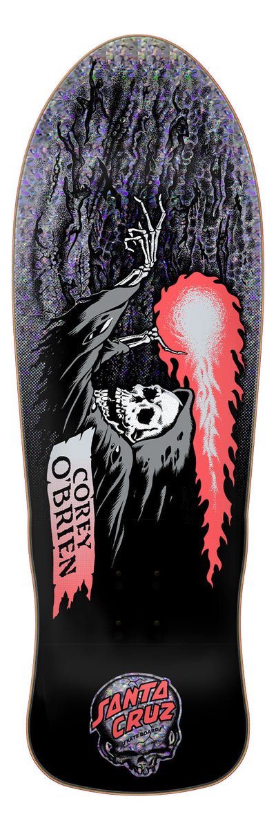 Pre-Order: Santa Cruz O'Brien "Reaper" Silver Kaleidoscope 9.85" Skateboard Deck - X747X