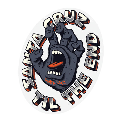 Santa Cruz Til the End Hand 4" Sticker - X747X