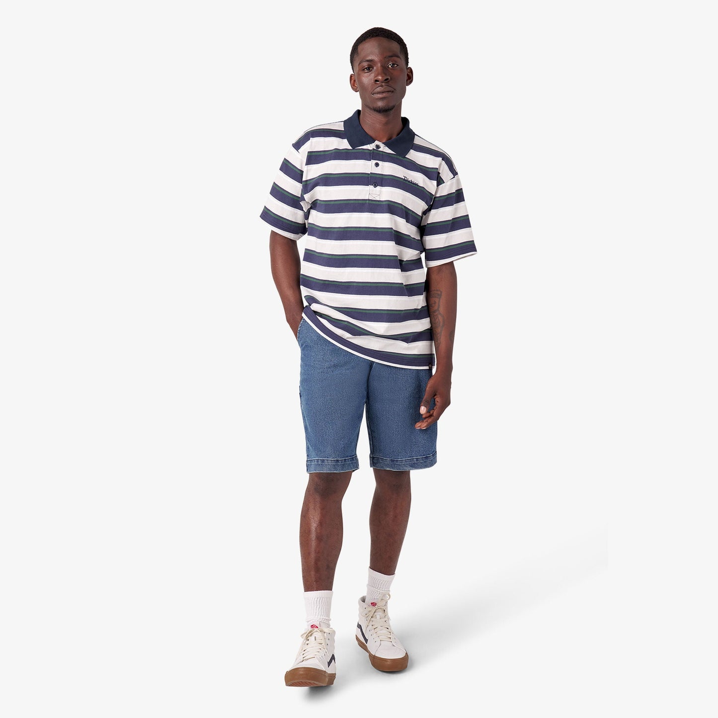 Dickies Skateboarding Guy Mariano Short Sleeve Polo Shirt - Guy Mariano Stripe