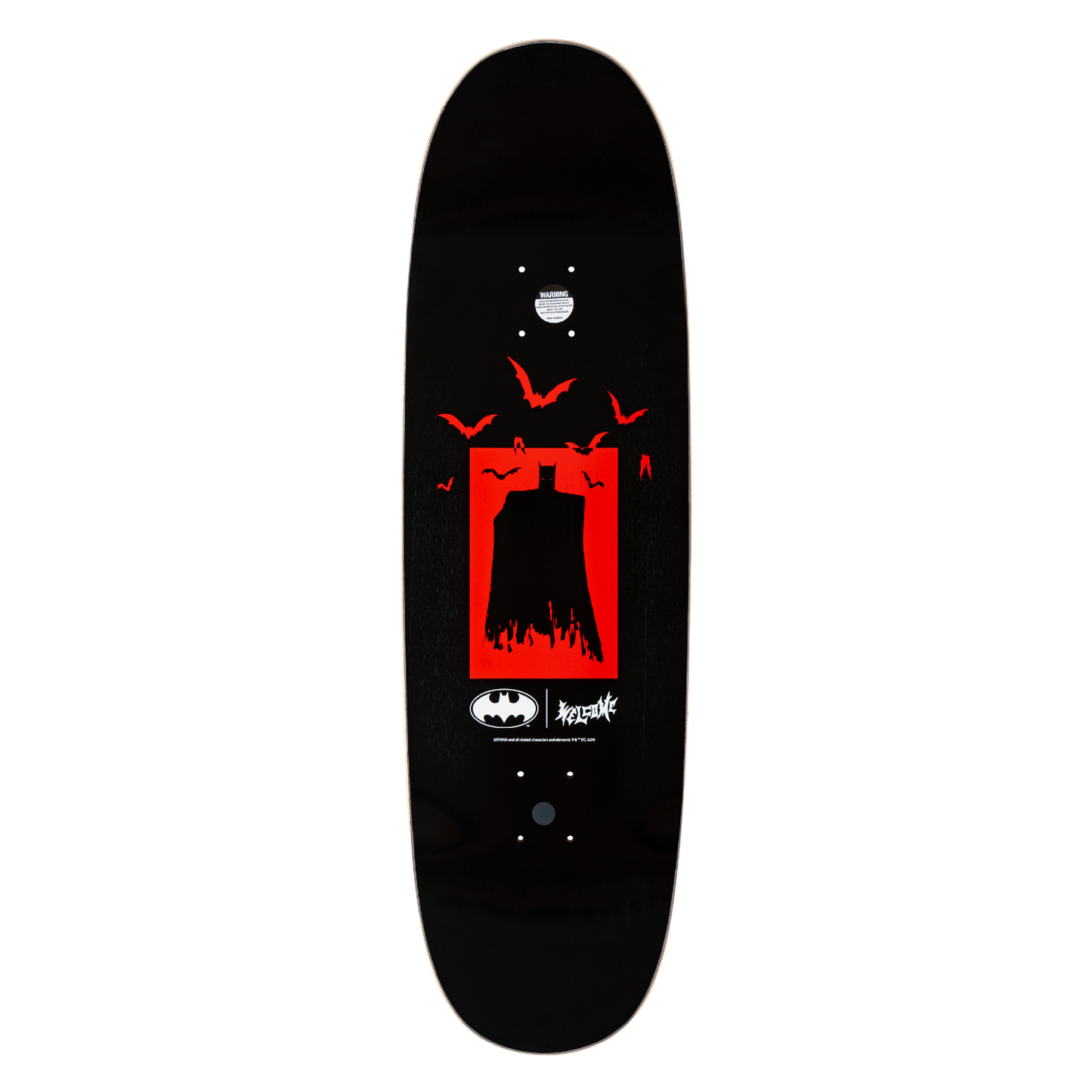 Welcome x Batman Bat Flames on Boline 2.0 Deck - 9.5″ Black