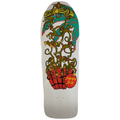 Schmitt Stix Danny Sargent Barrel of Monkeys Skateboard Deck - 9.75" White - X747X