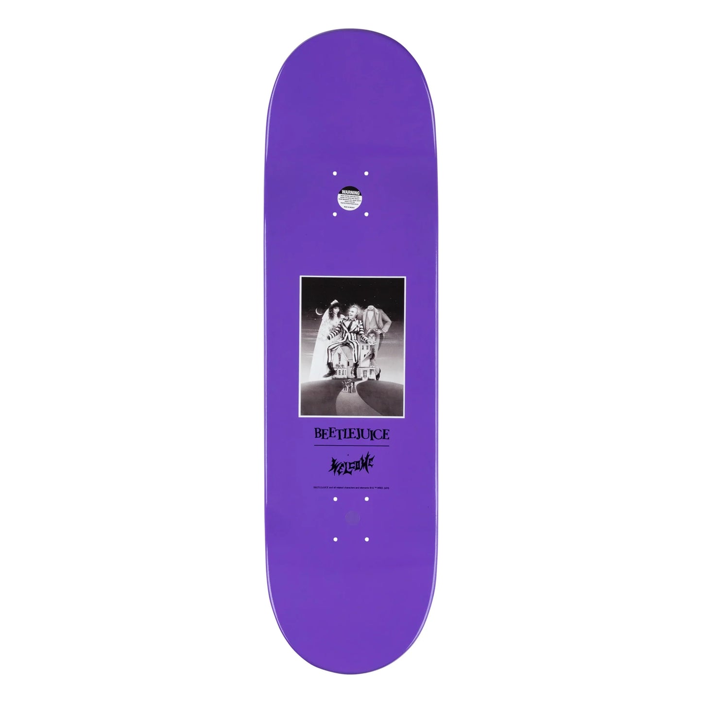 Welcome x Beetlejuice Showtime on Popsicle Deck - 8.5″ Black/Purple Dip