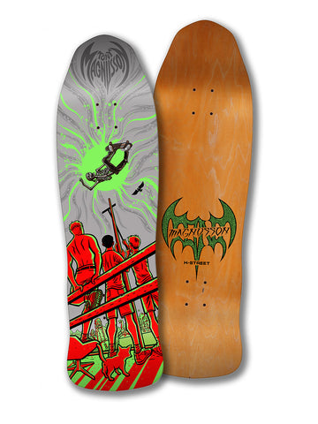 H-STREET MAGNUSSON "DEAD MAN FLYING" 9.5" SKATEBOARD DECK - X747X