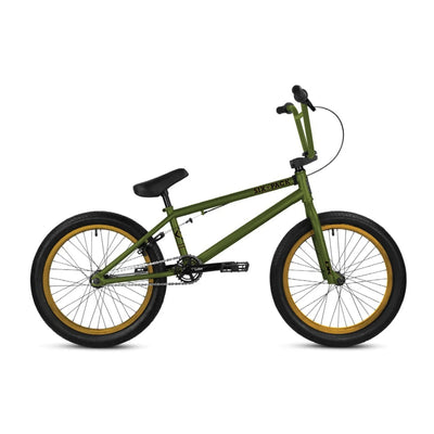 DK Six Pack 20″ Complete BMX Bike - Olive/Gold - X747X