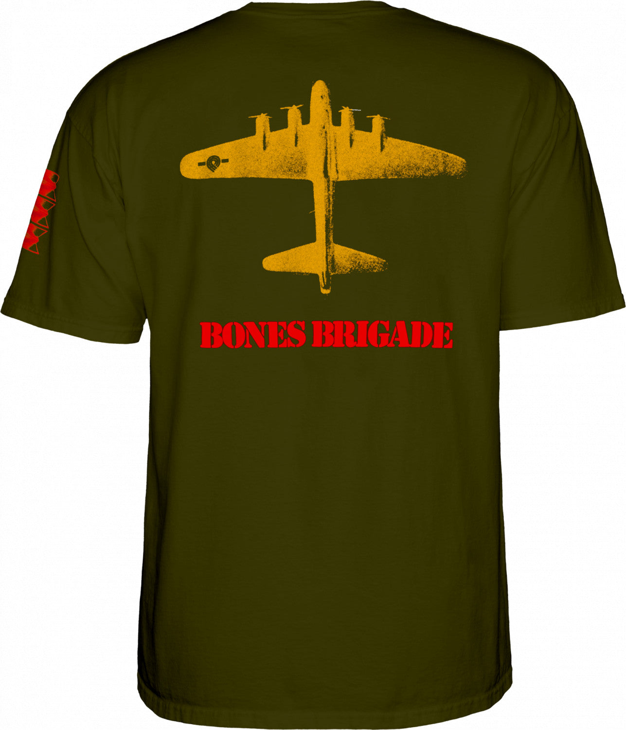 Bones Brigade Bomber T-shirt - Military Green - X747X