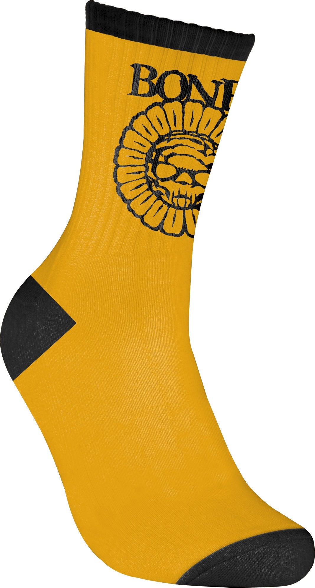 Bones Wheels Pushing Up Daisies Socks - Gold - X747X
