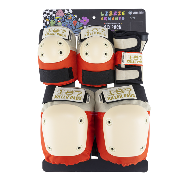 187 Killer Pads Lizzie Armanto Edition Six Pack Pad Set Wrist Guards / Elbow Pads / Knee Pads - X747X
