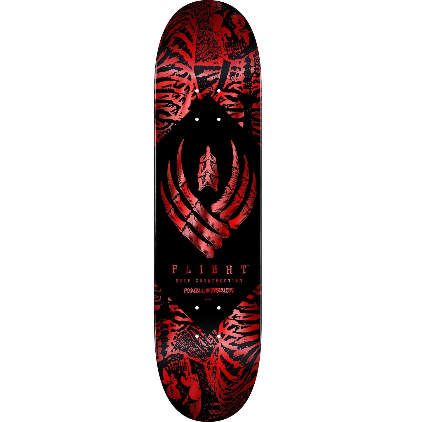 Powell Peralta Skeleton Flight Skateboard Deck - 8.38″ Red Foil