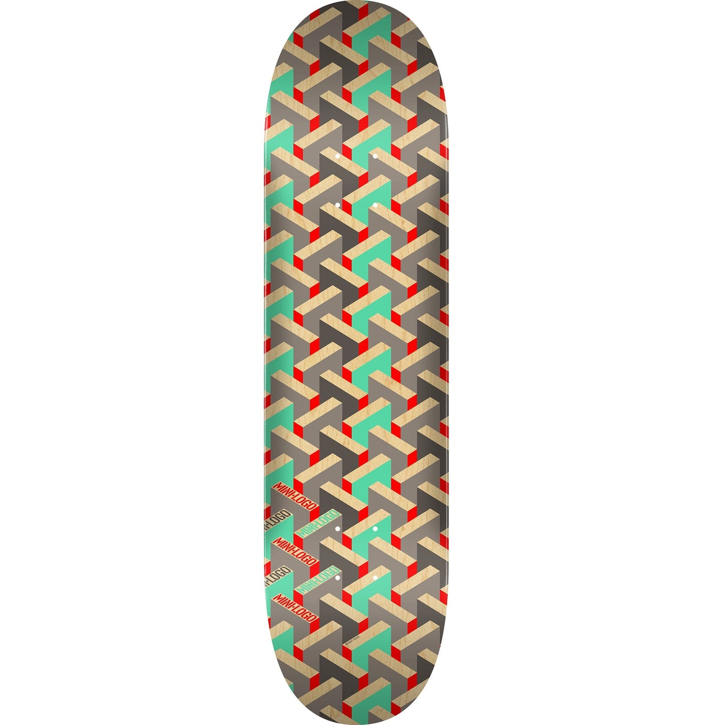 Mini Logo Pattern Maze Skateboard Deck - 8.25″