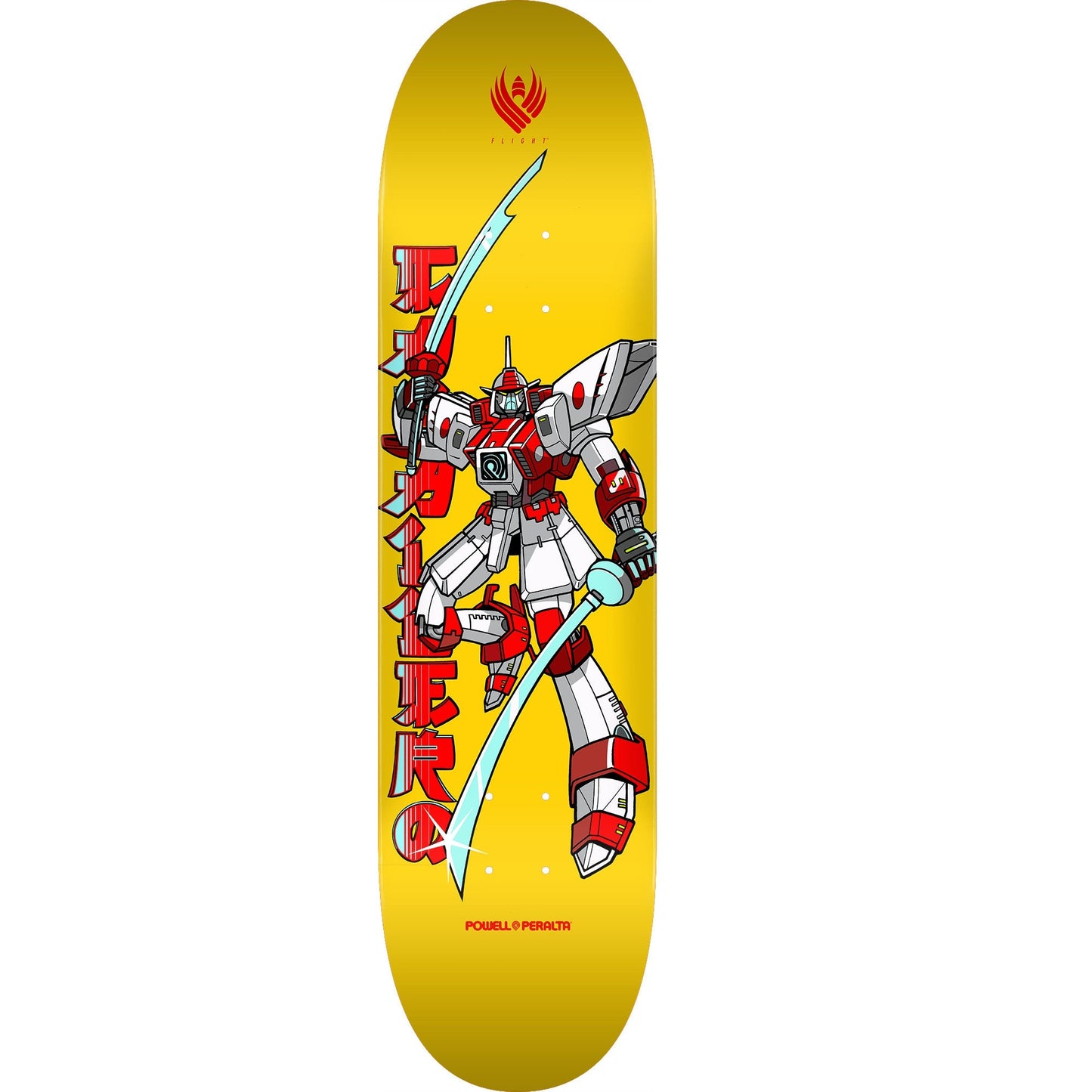 Powell Peralta Steve Caballero Gundam Flight Skateboard Deck - 8.25″ Yellow