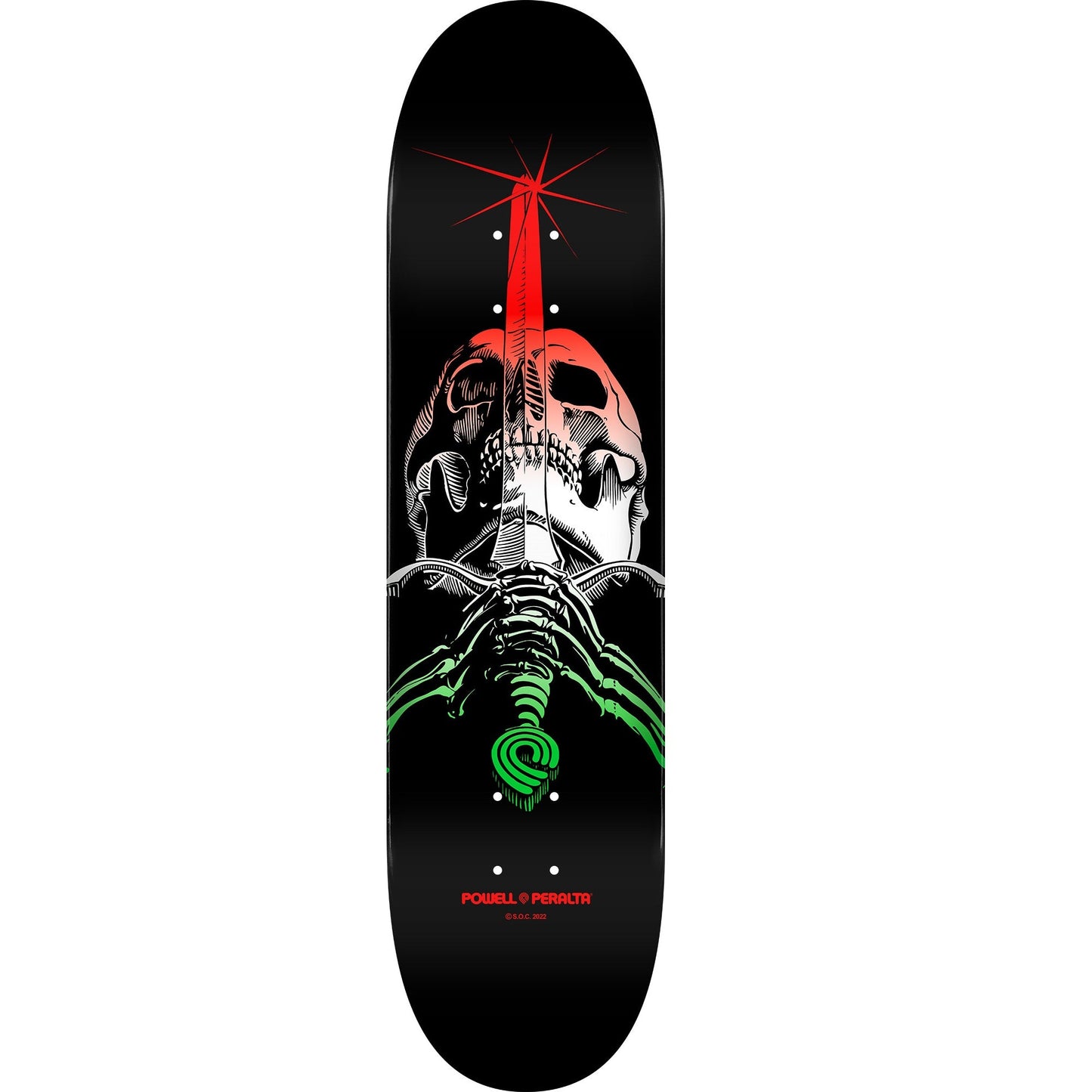 Powell Peralta Skull & Sword Skateboard Deck - 8.25″ Green Fade