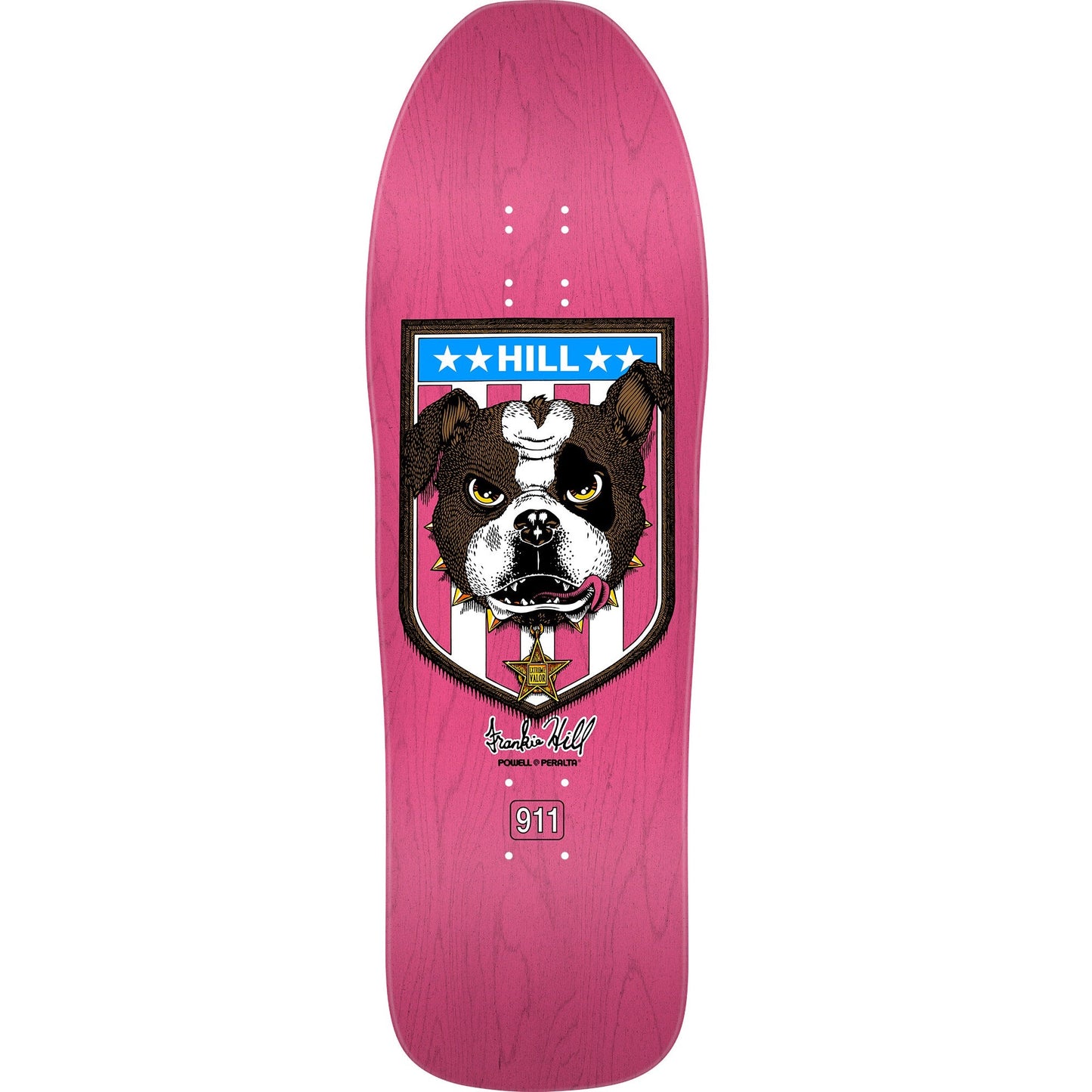 Powell Peralta Frankie Hill Bulldog Skateboard Deck - 10″ Pink Stain