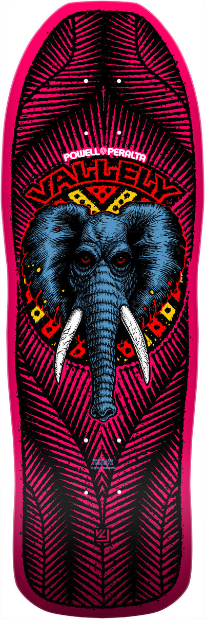 Powell Peralta Mike Vallely Elephant Reissue Skateboard Deck - 10″ Pink **PRE-ORDER** - X747X