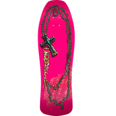 Powell Peralta OG Ray Underhill Chain & Cross Skateboard Deck - 10" Pink/Gold Foil **PRE-ORDER** - X747X