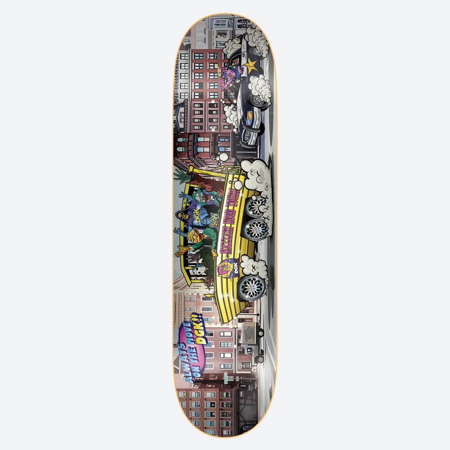 DGK Hood Tours Mazzari Twin Tail Skateboard Deck - 8.25″ Multi