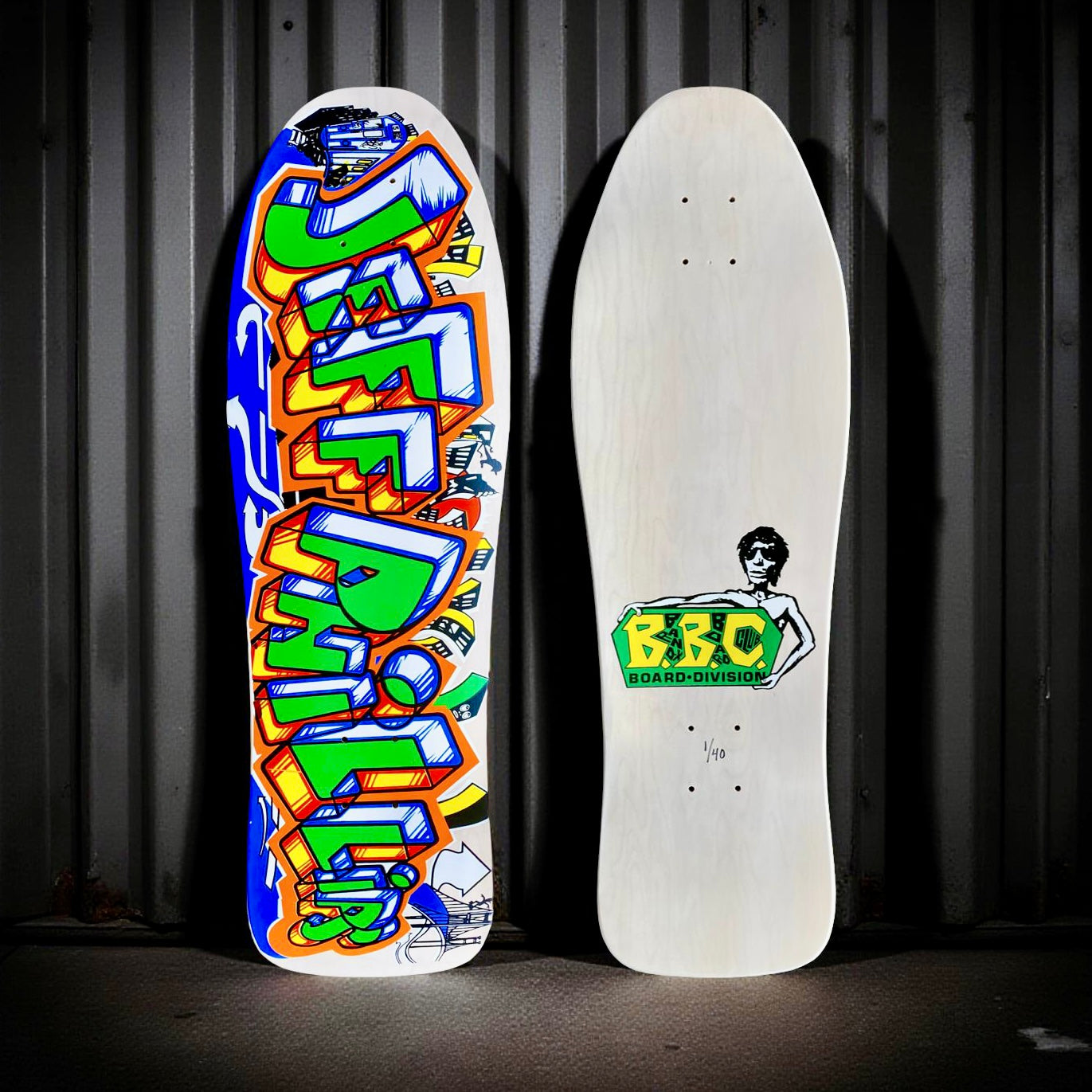 Jeff Phillips 'Cosmic Graffiti’ Limited Edition, HAND PAINTED BBC Street Deck (1 of 40)