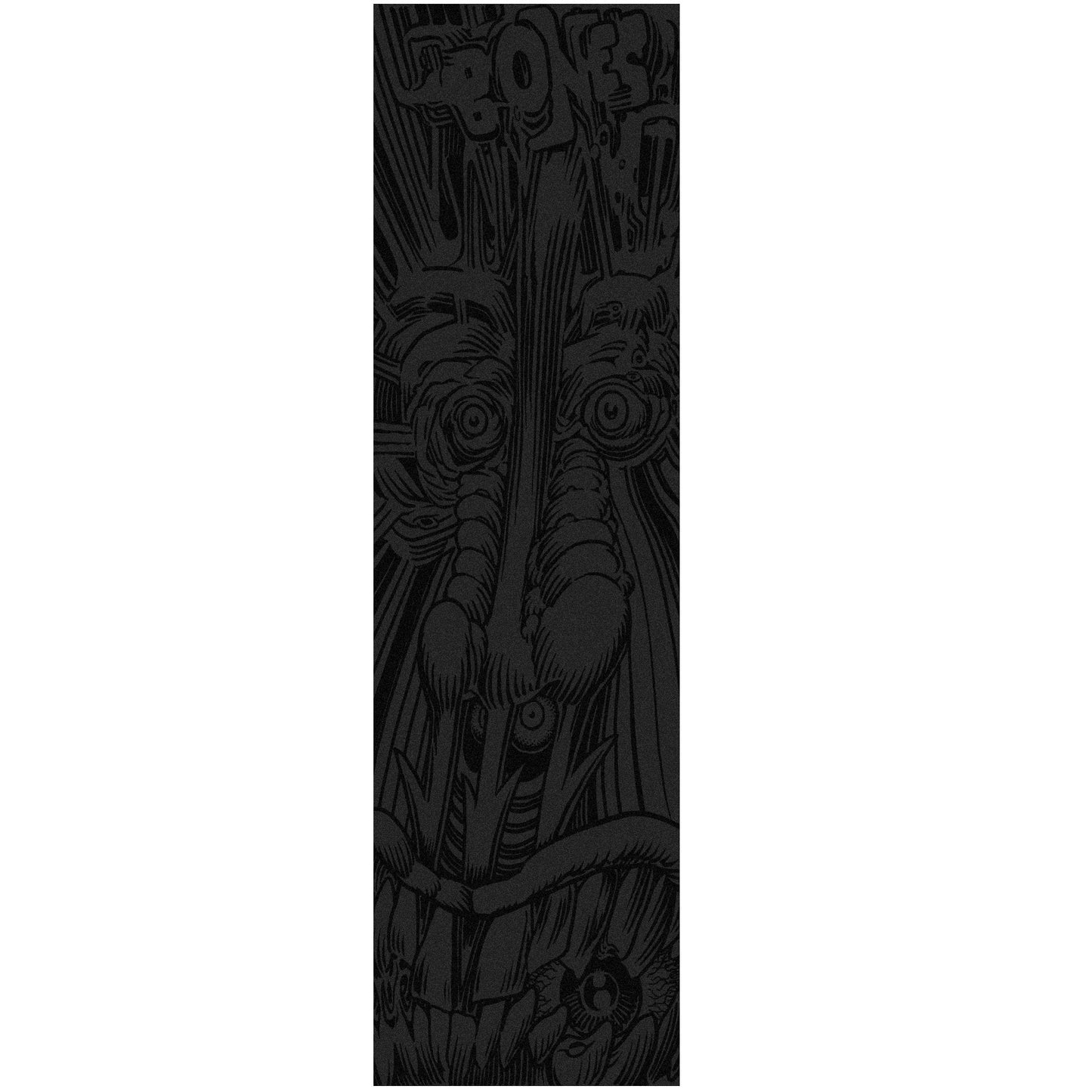 Bones Forked Single Sheet Griptape 9″x33″ - Black