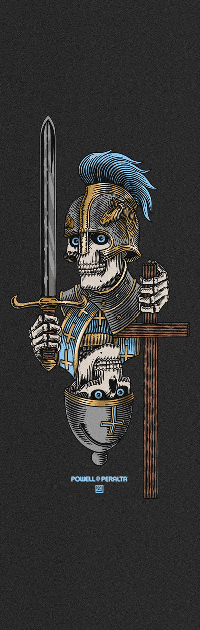 Powell Peralta Dan Corrigan Chess Skulls Griptape - 10.5″x33″ Black