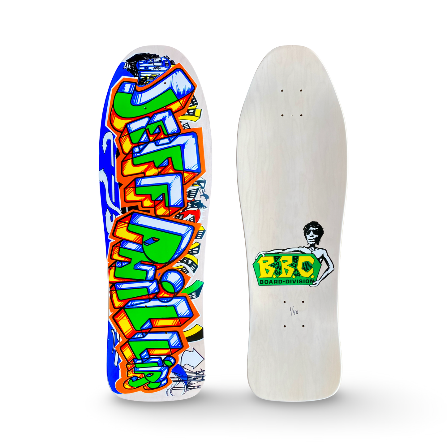 Jeff Phillips 'Cosmic Graffiti’ Limited Edition, HAND PAINTED BBC Street Deck (1 of 40)