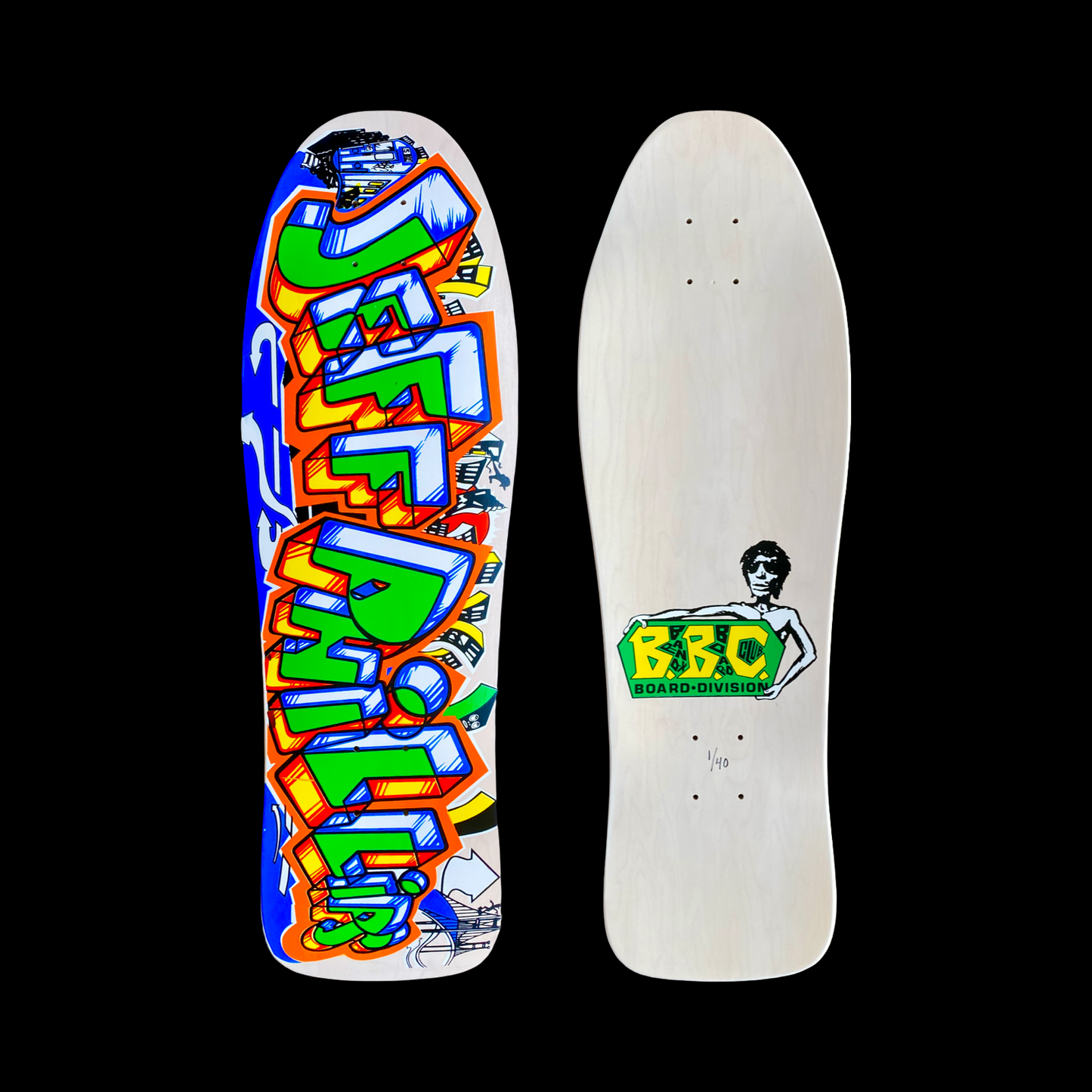 Jeff Phillips 'Cosmic Graffiti’ Limited Edition, HAND PAINTED BBC Street Deck (1 of 40)