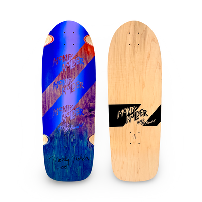 Monty Nolder Stripes ONE OF A KIND, HAND-PAINTED & AUTOGRPAHED Deck 10"x30" (1 of 1) - X747X