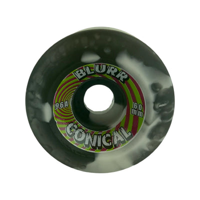 Blurr Conical Re-issue Wheels 60mm 96a - Black/White Swirls (Set of 4) - X747X