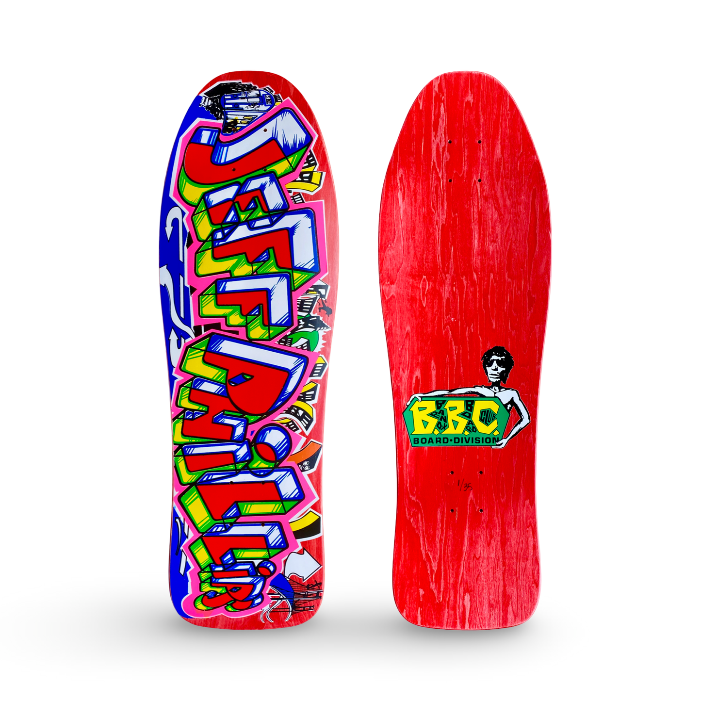 Jeff Phillips 'Cosmic Graffiti’ Limited Edition, HAND PAINTED BBC Street Deck (1 of 35)