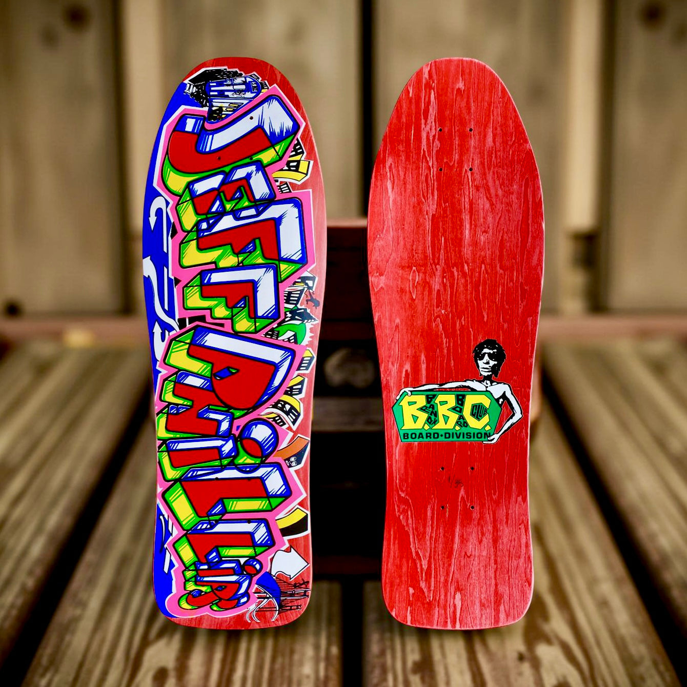 Jeff Phillips 'Cosmic Graffiti’ Limited Edition, HAND PAINTED BBC Street Deck (1 of 35)