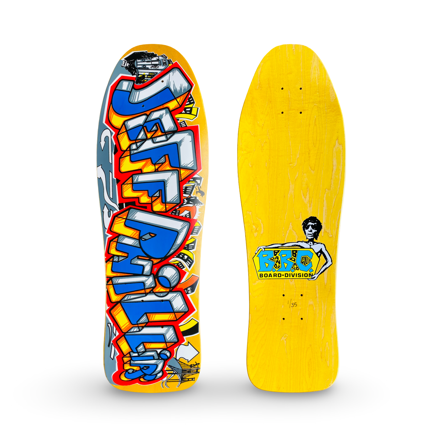Jeff Phillips 'Cosmic Graffiti’ Limited Edition, HAND PAINTED BBC Street Deck (1 of 35)
