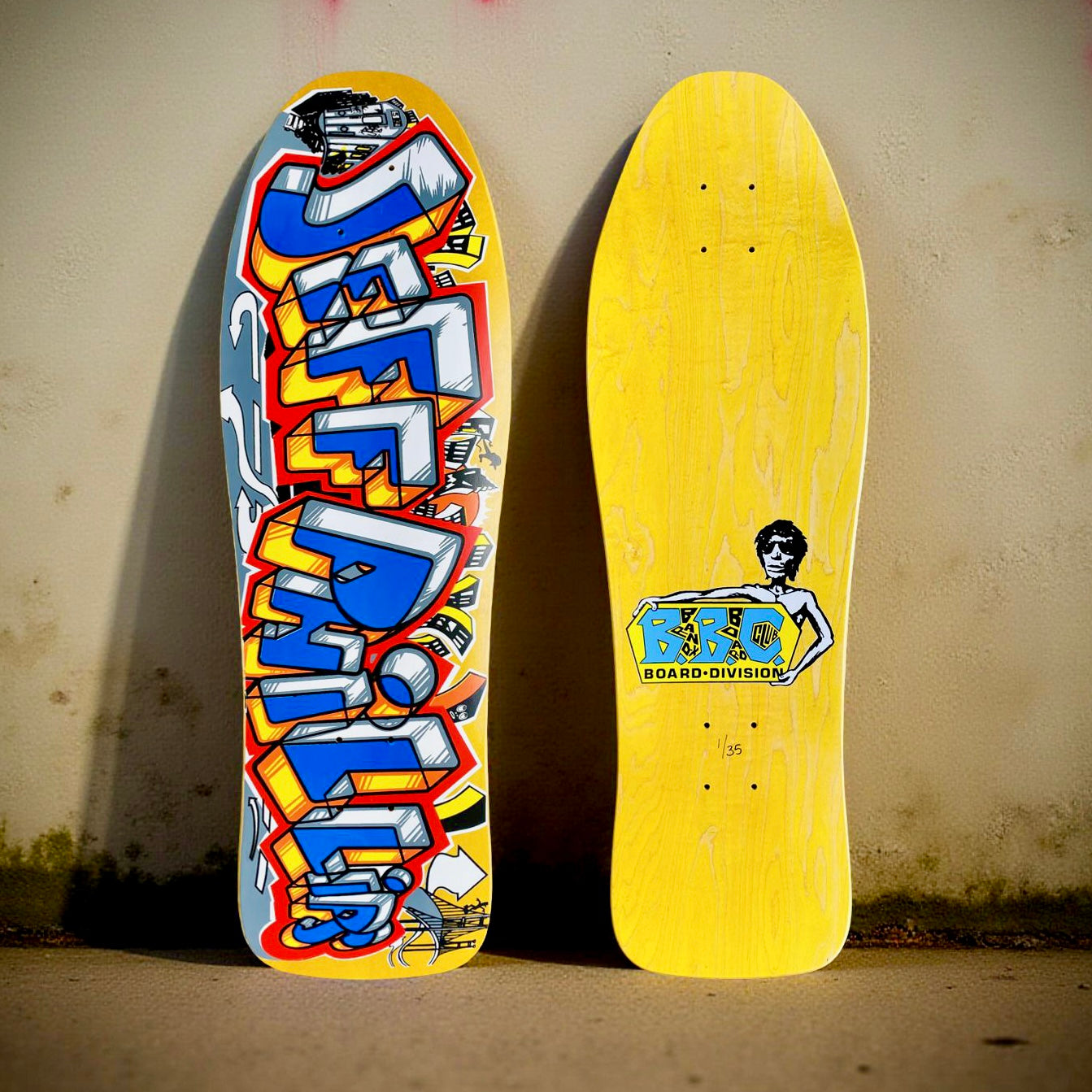 Jeff Phillips 'Cosmic Graffiti’ Limited Edition, HAND PAINTED BBC Street Deck (1 of 35)